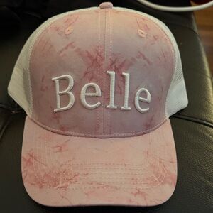 La Belle Pink and White Cap